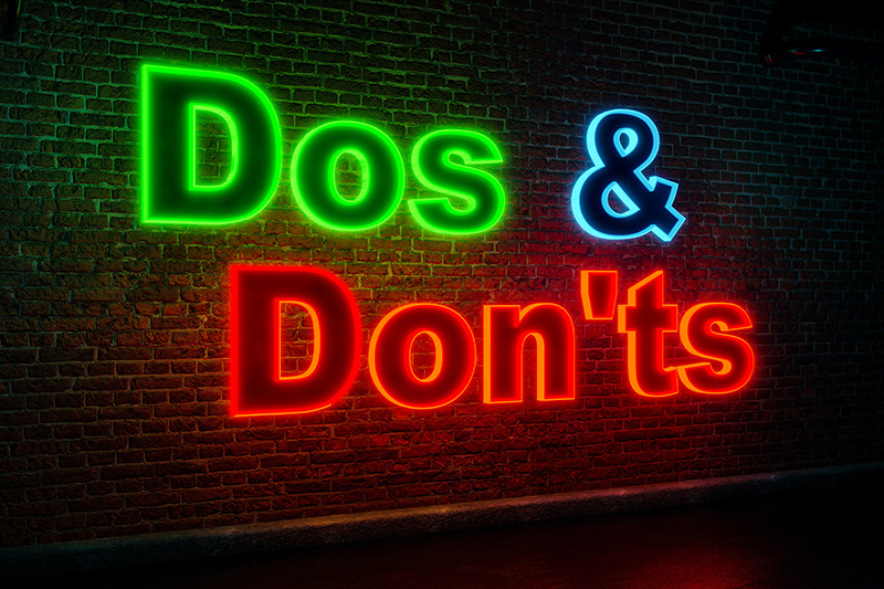 dos and don'ts